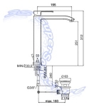 Miscelatore lavabo prolungato c/piletta 1